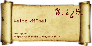 Weitz Ábel névjegykártya